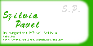 szilvia pavel business card